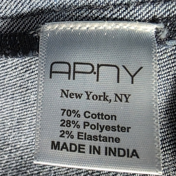 APNY Vintage Womens Distressed Frayed Blue Denim Jacket Sz XL - Picture 8 of 8